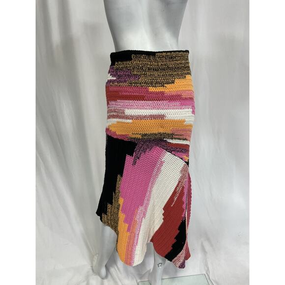 A.L.C. 'Nova' Pink Colorbocked Asymmetric Skirt Size XS - Picture 3 of 5